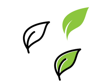 Green leaf ecologi  vector icon logo preview picture