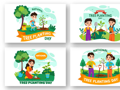 12 National Tree Planting Day Illustration
