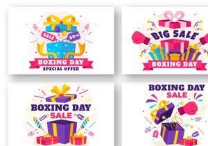 12 Boxing Day Sale Illustration