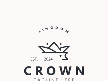 Crown logo simple design template. Vintage Crown Logo Royal King Queen concept symbol icon preview picture