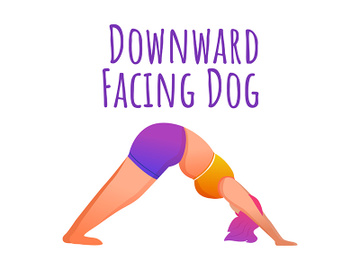 Downward facing dog pose social media post mockup preview picture
