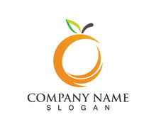 Orange logo design vector icon illustration design