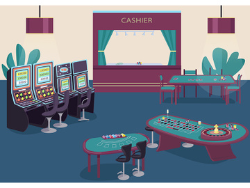 Gambling flat color vector illustration preview picture