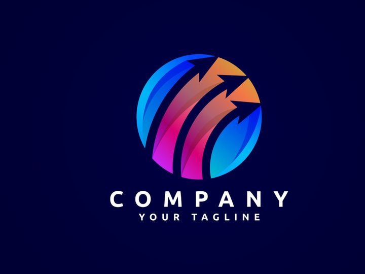 Accounting financial gradient logo, Financial Advisors logo design vector