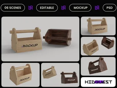 Tool Storage Box Mockup