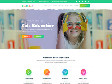 Kids, Kindergarten And Pre-School PSD Template preview picture