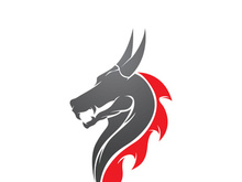 Dragon illustration icon design template vector