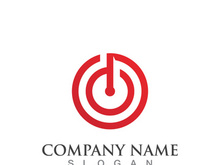 abstract red circle logo vector template