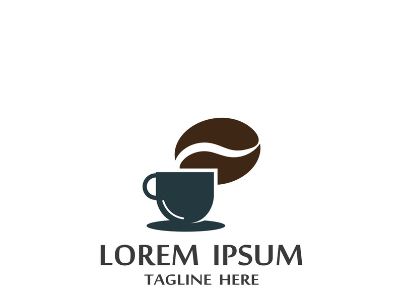 Premium coffee bean logo design.