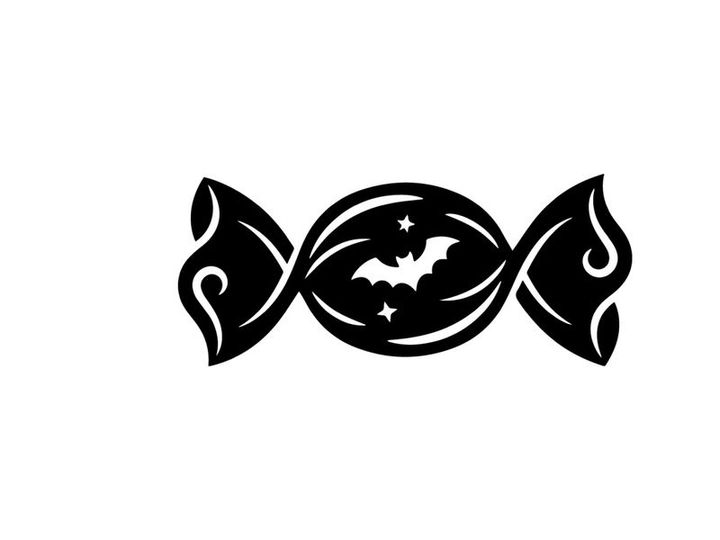 Halloween Candy Wrapper mit Fledermaus- und Sternen-Design fürs Süßes-oder-Saures-Sammeln