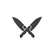 Knife logo icon template and symbol vector design illustration