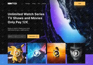 Página de aterrizaje para películas en streaming