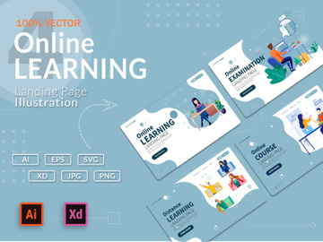 [Vol. 15] Online Learning - Landing Page Illustration preview picture
