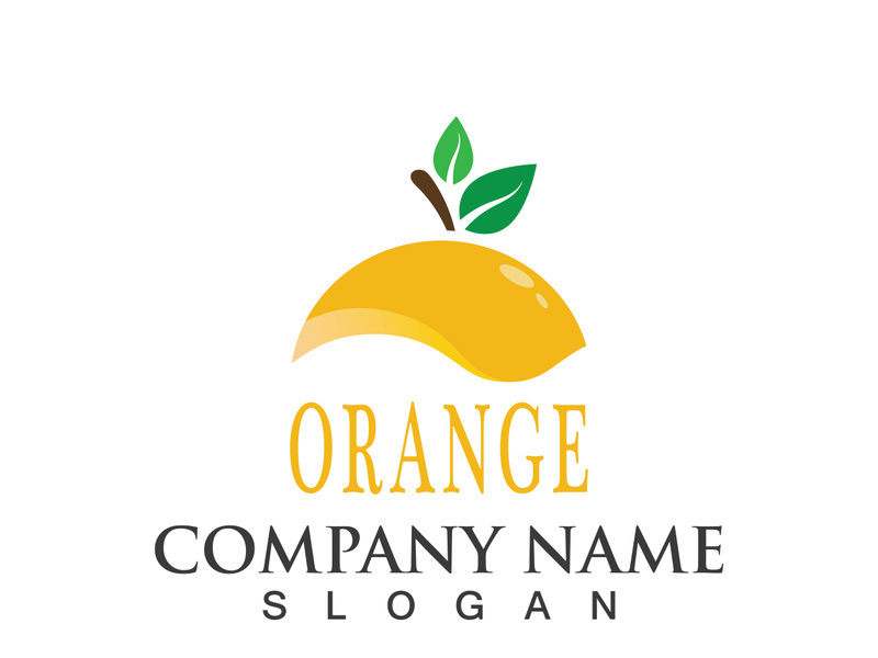 Orange logo design Vector icon illustration design