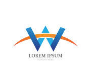 W Letter Logo Template vector illustration design
