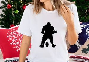 American football player in action silhouette