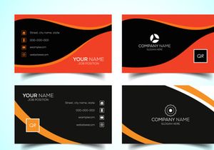 10 Double-sided creative and modern business card template. Vector illustration