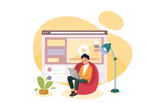 Online Course Illustration