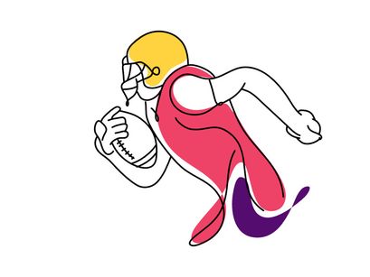 Line art flat illustration Super Bowl