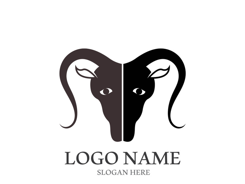 Goat logo template vector icon illustration design
