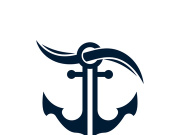 Anchor logo icon boat ship marine navy design vector