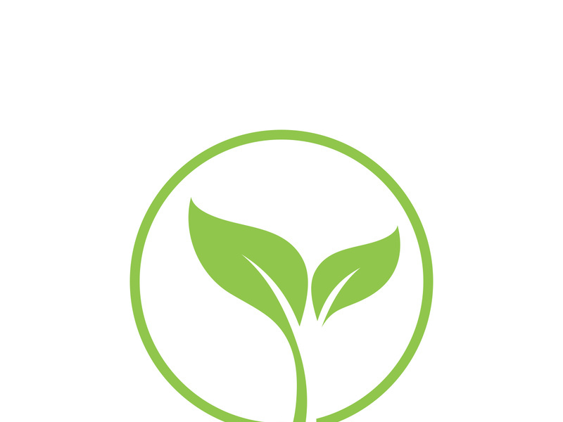 Logos of green Tree leaf ecology