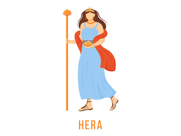 Hera flat vector illustration preview picture