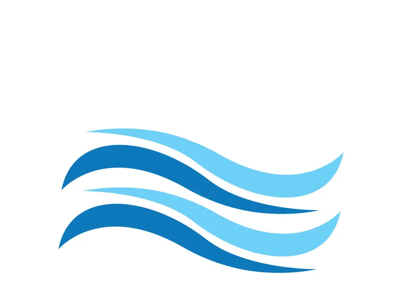 Wave beach vector illustration design logo