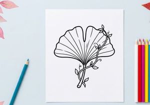 Elegant fan with floral design. Traditional accessory for fashion and decor.