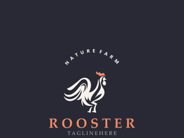 Modern and minimalist rooster logo design, poultry farm logo, vintage symbol preview picture