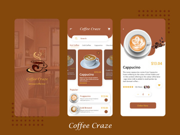 Coffee Craze App design preview picture