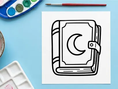 Einfaches Cartoon-Schloss-Symbol auf quadratischem Rahmen. Vektorstil-Sicherheitssymbol für digitale oder Druckdesignprojekte.