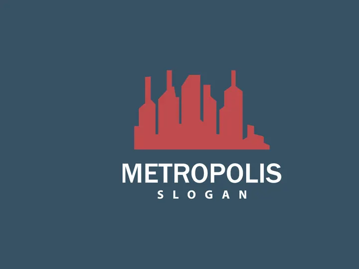 Cityscape Logo, Metropolis Skyline Design, City Building Vector, Icon Symbol Illustration