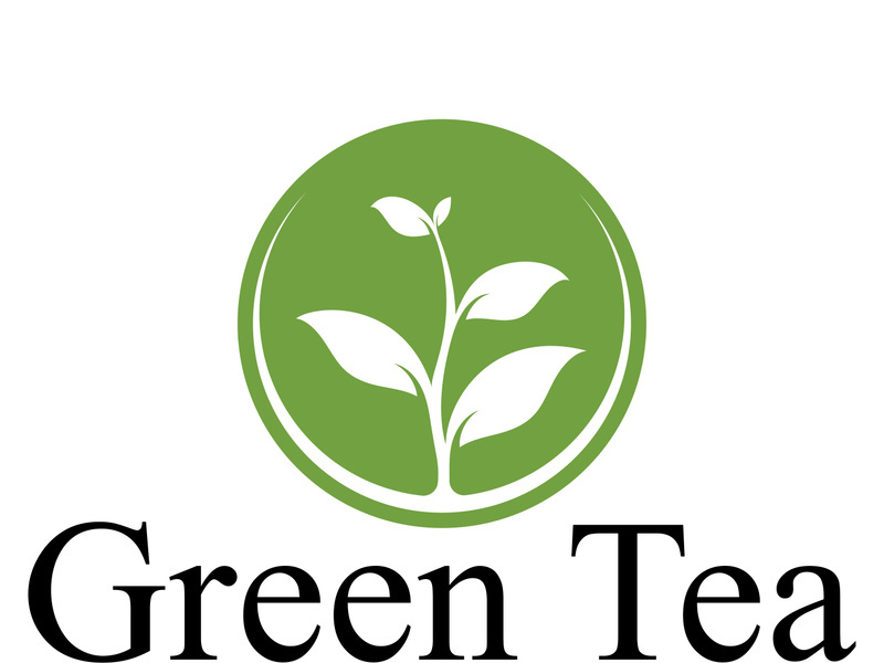 Tea cup logo vector design.Green tea vector logo template.