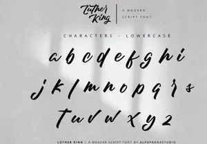Luther King - Modern Script Font