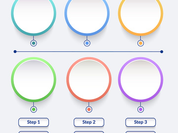 Circle vector infographic elements set in minimal style preview picture