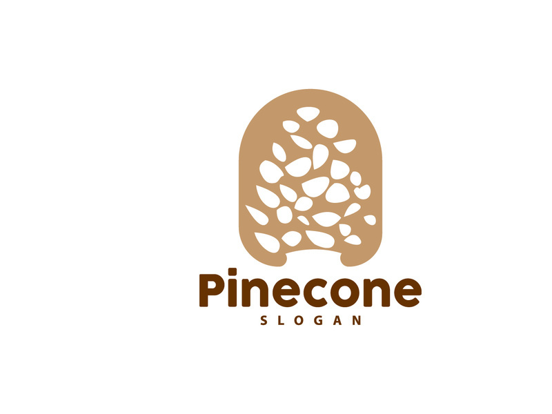 Pine Cone Logo, Elegant Luxury Pine Simple Design