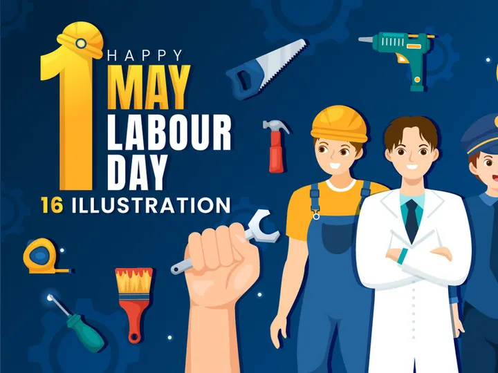 16 Happy Labor Day Vector Illustration