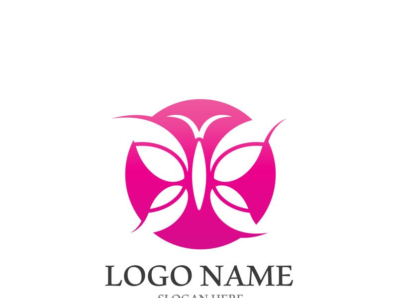 Fresh lavender flower logo vector flat design