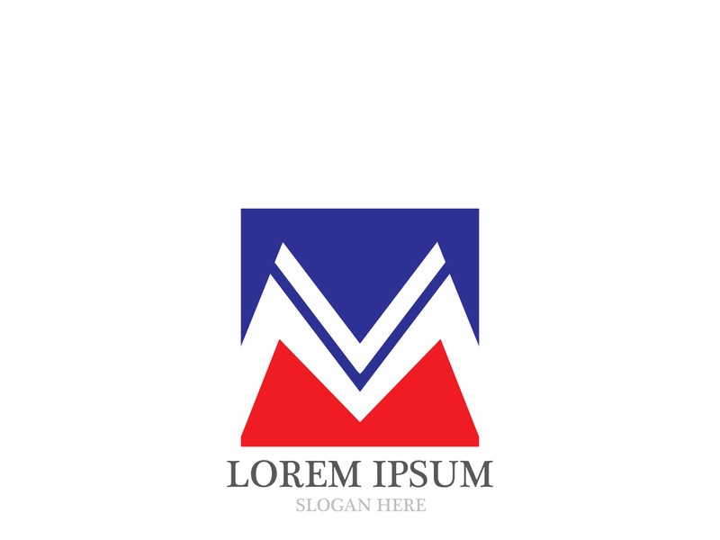 M Letter Logo Template vector illustration design