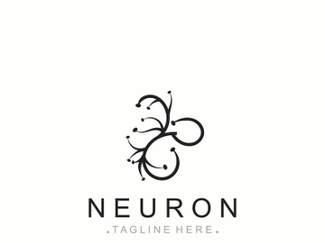 Neuron logo or nerve cell healthy abstract molecule design template preview picture