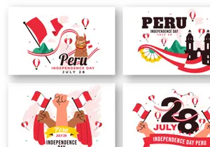10 Peru Independence Day Illustration