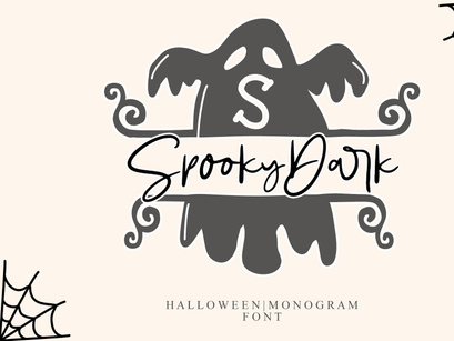 Spooky Dark Monogram