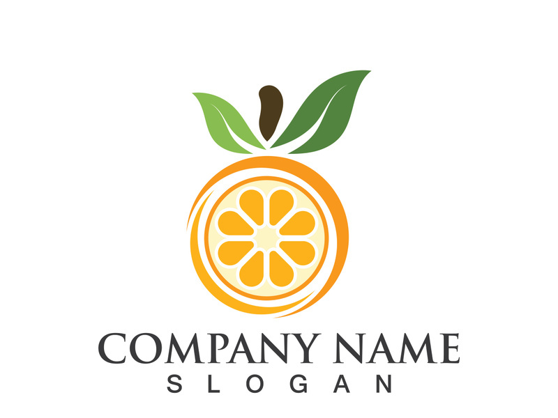 Orange logo design Vector icon illustration design