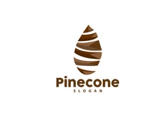 Pine Cone Logo, Elegant Luxury Pine Simple Design