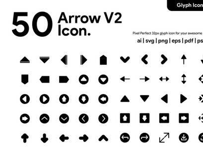 50 Arrow Glyph v2 Icon