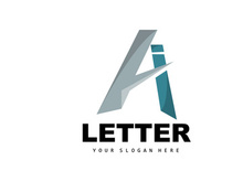 A Letter Logo, Letter Logotype Vector