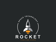 Rocket Logo Design template technology Design Concept, Creative Symbol