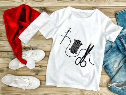 Tailoring and Dressmaking Tools with Thread and Scissors