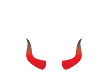 Devil horn Vector icon design illustration Template